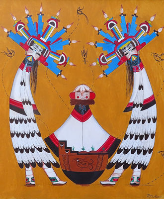 Shalako Manas (Cloud Maidens) , Paintings by Reginald Wade Dallas