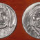 Ten Pewter Medallions Mounted on Wood Plaque, Sculpture by Joe Beeler